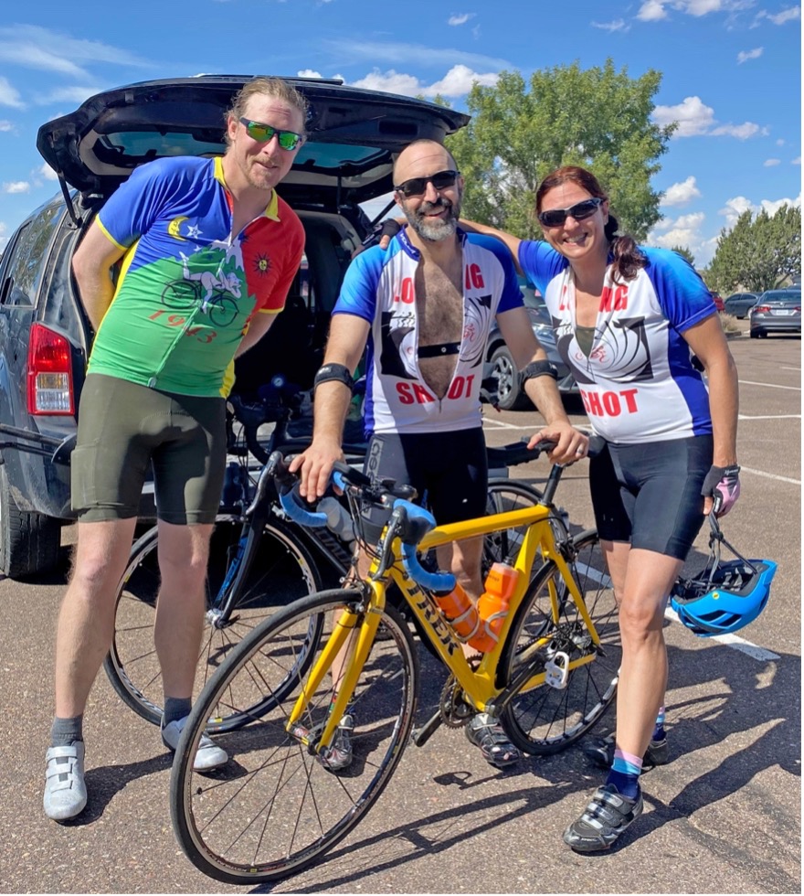 Greg Spear, Deborah Hotep, and Will Pitts of Tucson AZ had an amazing day together at Pedal the Petrified 2022. Commenting on the first live PTP event since the onslaught of COVID in 2020 they laughingly said, “We are back with a vengeance.” 