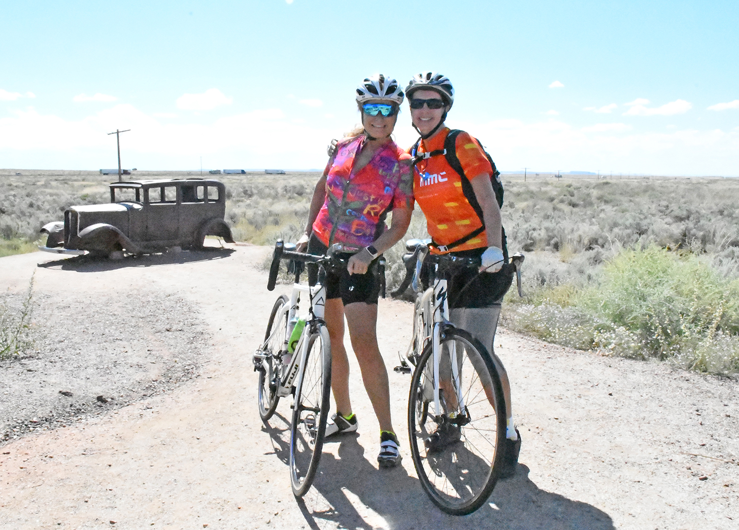 Debee Demolina and Diane Hoffman took on the full 100km ride together. Bribed by the appeal of an ending Navajo taco meal, Diane (who initially was only going to do the half-century ride) ended up doing the full ride with her friend. They enjoyed their first-ever trip to the area and even stayed at the iconic WigWam Hotel in Holbrook the night before.