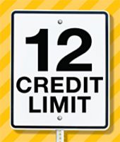 street sign that says 12 credit limit