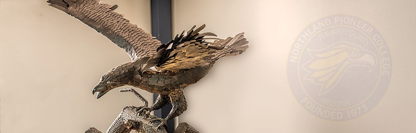 golden eagle statute created by NPC welding students