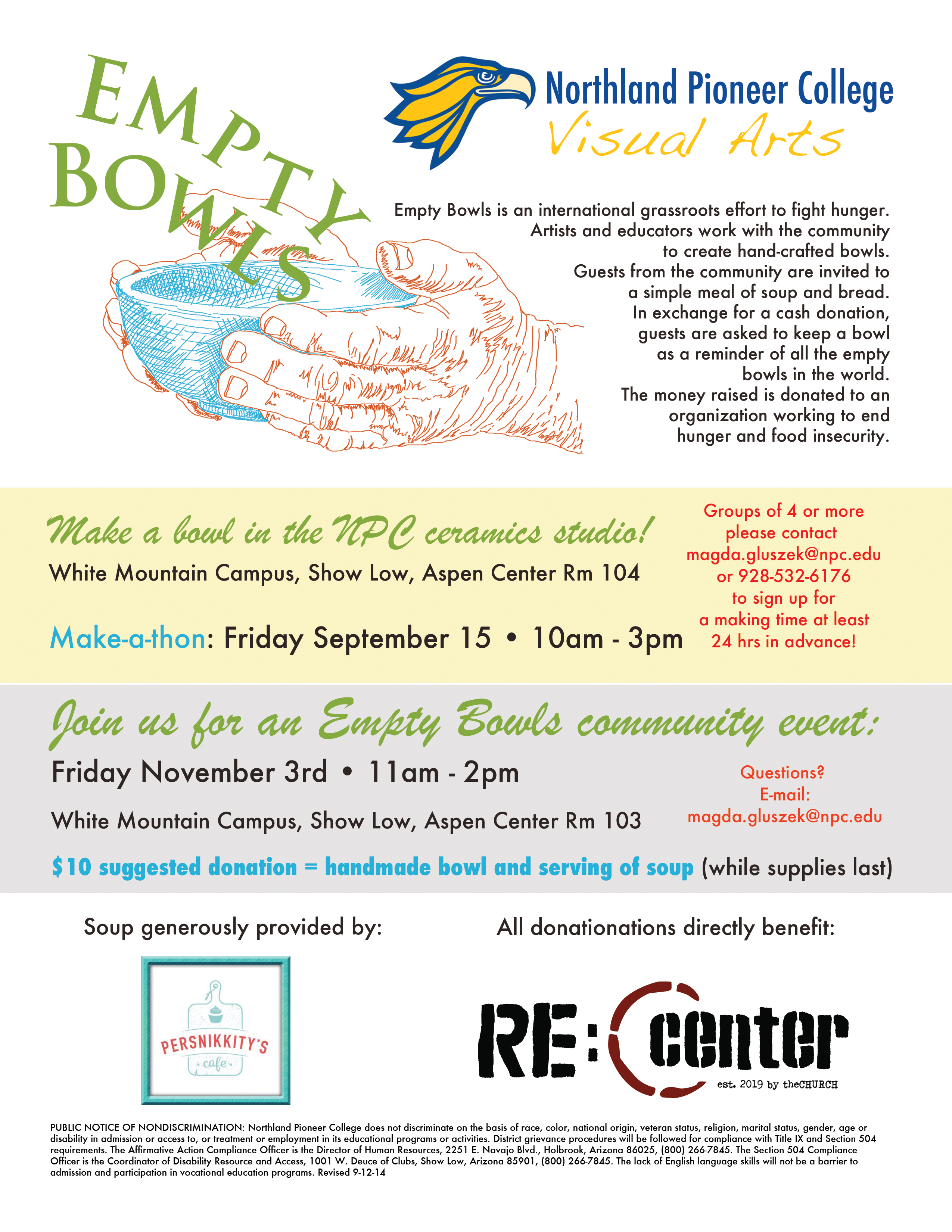 Yokefellow To Hold 7th Annual EMPTY BOWLS Event – Caldwell Journal