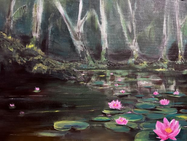 Calie Etsitty's "Lilies’ Whispering Reverence"