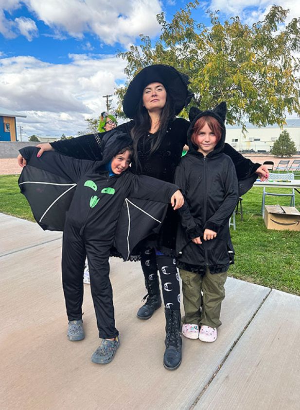 A group of Eagle Fest attendees in costume.
