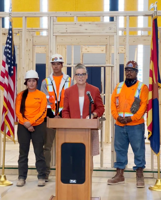 Governor Katie Hobbs pictured with NPC students