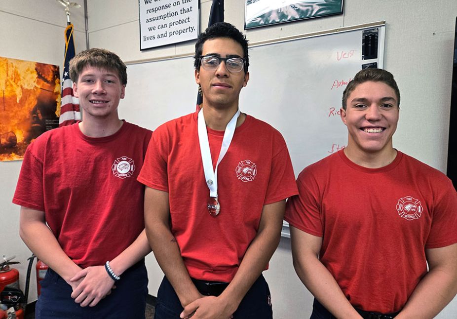 Firefighting students