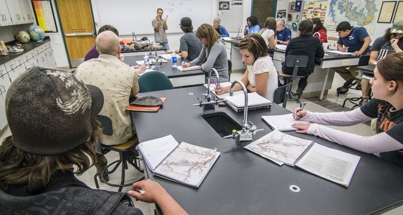 Students in a classroom