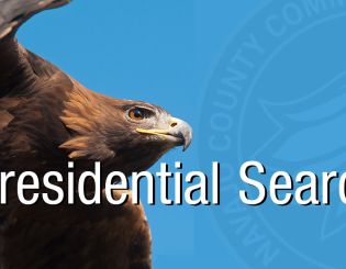 golden eagle with college seal