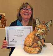 Karen Lewis and her fox Karen Lewis and her fox
