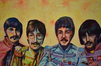 Sargent Pepper, acrylic on canvas, 24” x 36,” $125