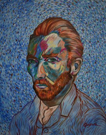 Vincent, acrylic on canvas,  30” x 24,” $100