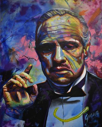 don Corleone, acrylic on canvas,  30” x 24,” $100