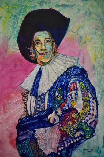 Dali Meets Frans Hals, acrylic on canvas, 48” x 32,” $250