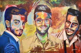 Il Volo, acrylic on canvas, 24” x 36,” $125