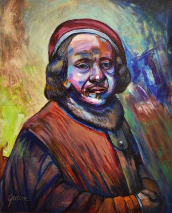  Rembrandt, acrylic on canvas, 30” x 24,” $100