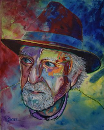 Portrait of the Artist, acrylic on canvas, 30” x 24,” $100