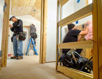 IET students work on a Tiny Home