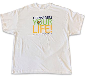 transform your life white t-shirt