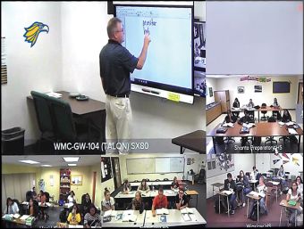 Photo of NPC's video classroom monitor