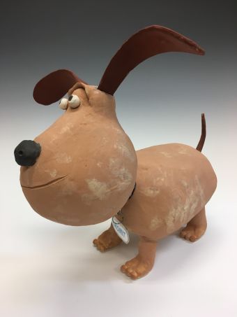 Bruce Taylor, "Gromit", ceramic, 14” x 14” x 12”, $120