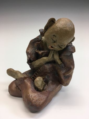 Suzanne Taylor, "Golden Buddha", ceramic, 5” x 4” x 4”, $45