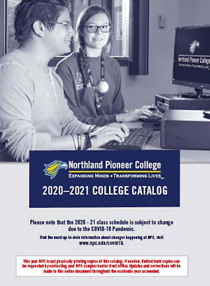 College Catalog Northland Pioneer College, Arizona